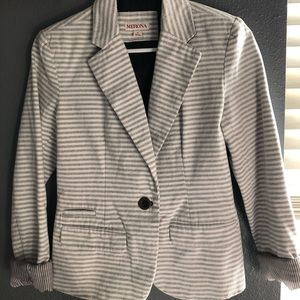 Merona grey & white striped blazer